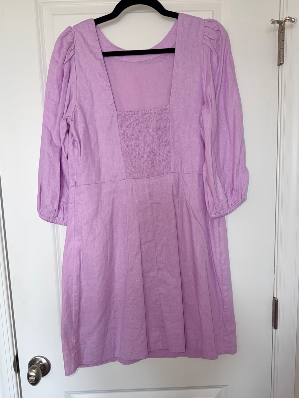 Ann Taylor Lilac Puff-Sleeve Women's Dress - Picture 5 of 6